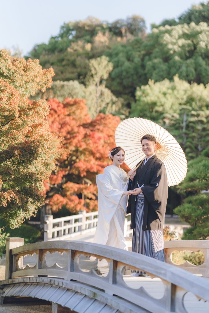 大阪堺のスタジオ ブランフルール 紅葉前撮り 大仙公園6