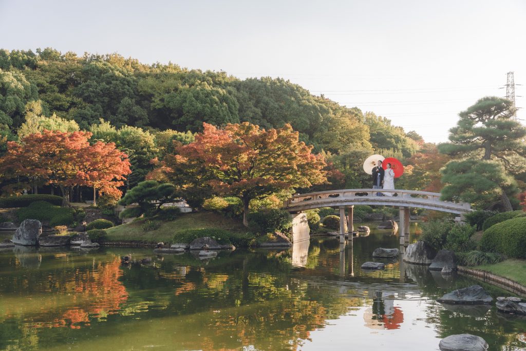 大阪堺のスタジオ ブランフルール 紅葉前撮り 大仙公園8