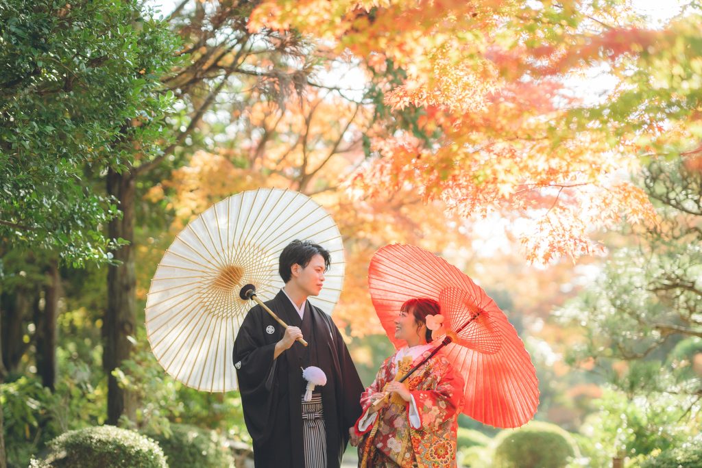 大阪堺のスタジオ ブランフルール 紅葉前撮り 大仙公園11