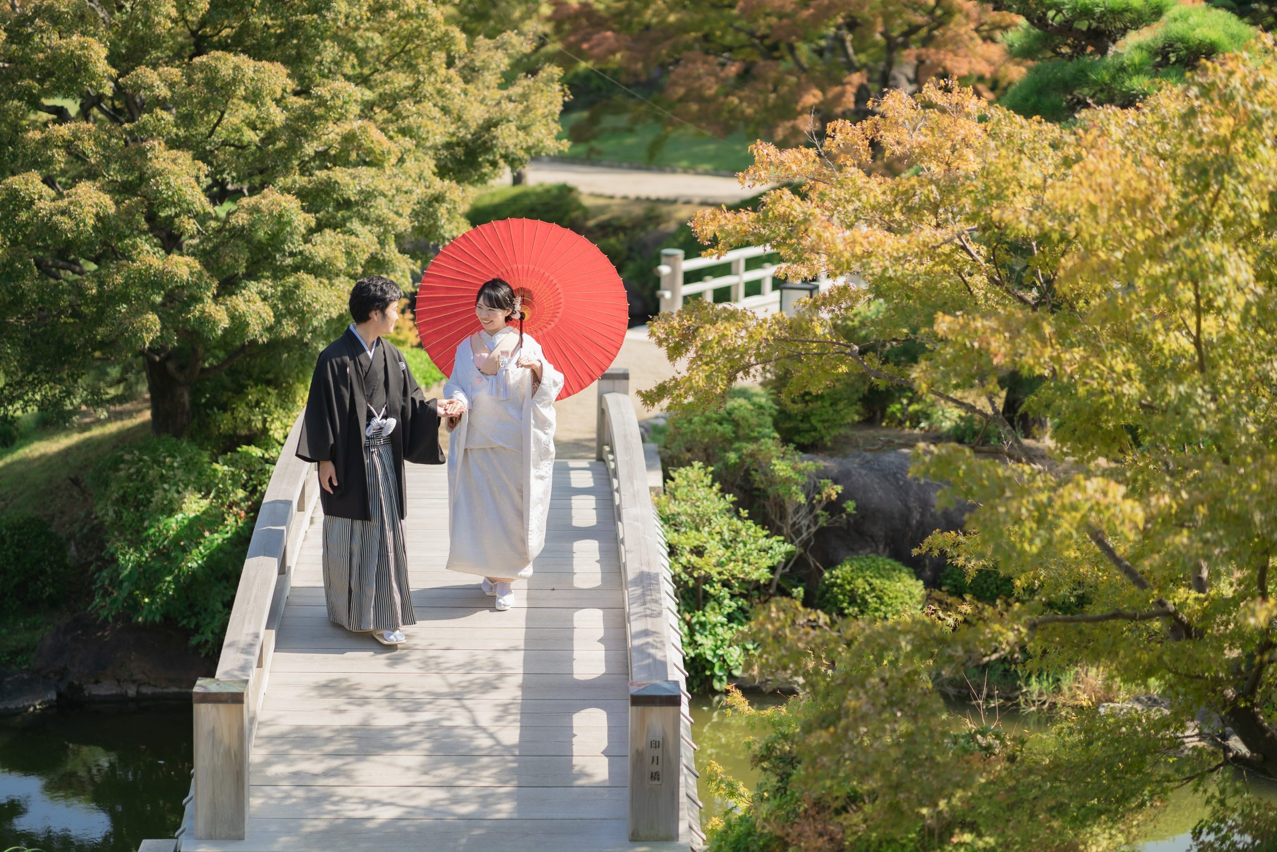 幸せ溢れる和装前撮り＜大仙公園日本庭園＞