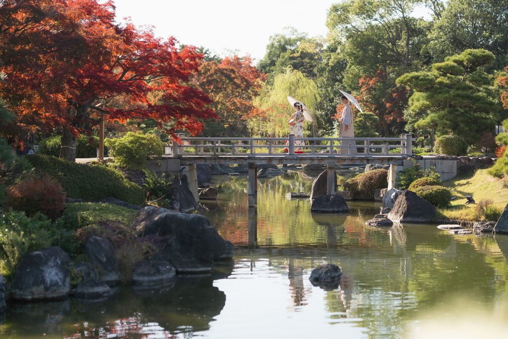 大阪・堺の前撮りフォトスタジオ「ブランフルール」 11/21大仙公園の和装ロケーション前撮り_秋_7