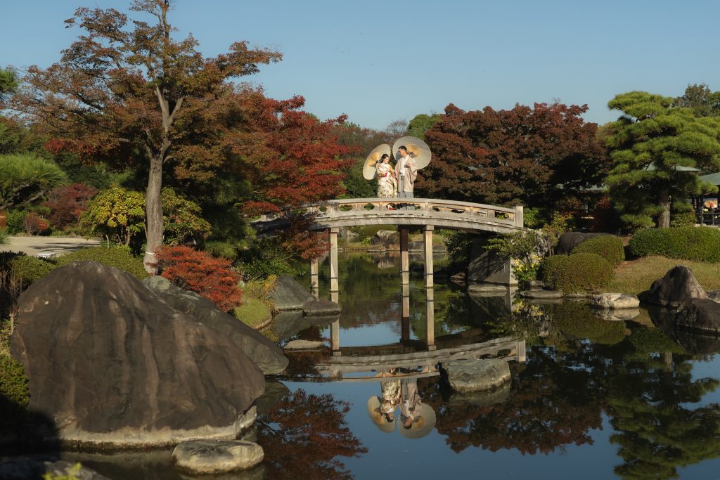 大阪・堺の前撮りフォトスタジオ「ブランフルール」 11/21大仙公園の和装ロケーション前撮り_秋_17