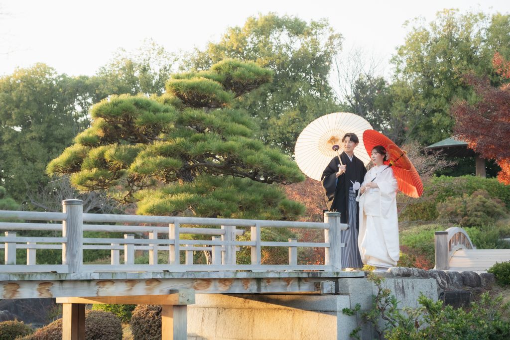 大阪・堺の前撮りフォトスタジオ「ブランフルール」 大仙公園の和装ロケーション前撮り_2024年12月_冬のキャンペーン_14