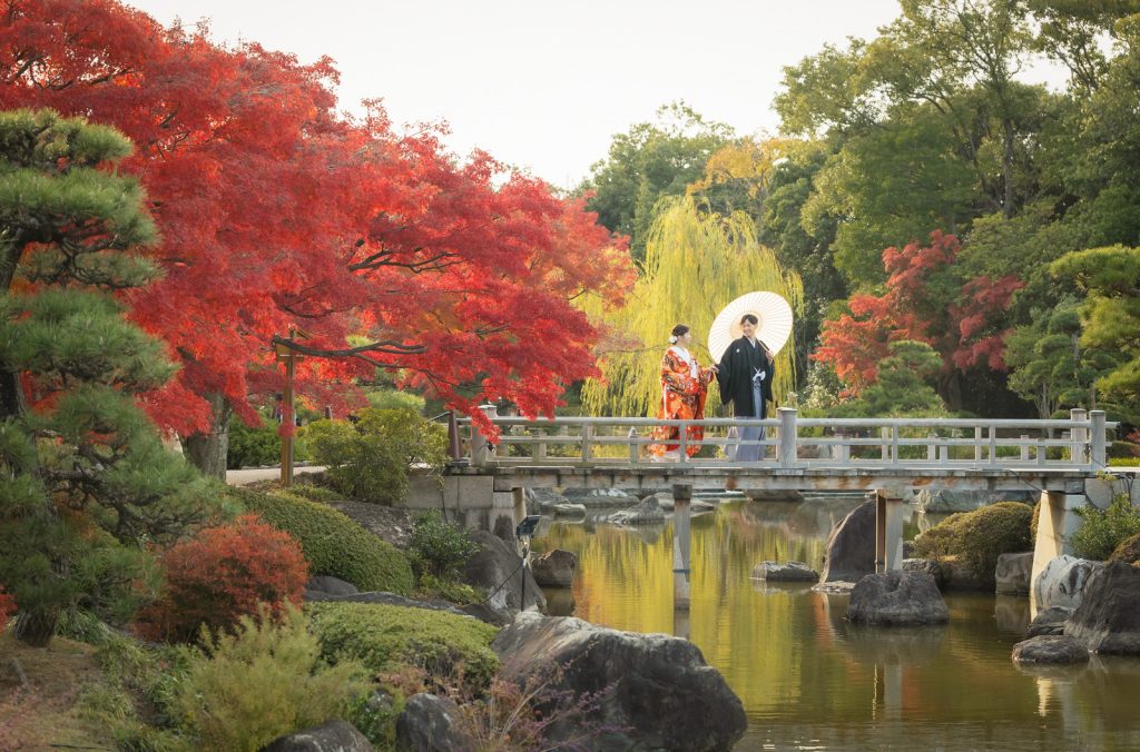 大阪・堺の前撮りフォトスタジオ「ブランフルール」 大阪堺の大仙公園の和装ロケーション前撮り_2024年12月_大阪_大仙公園_和装_4