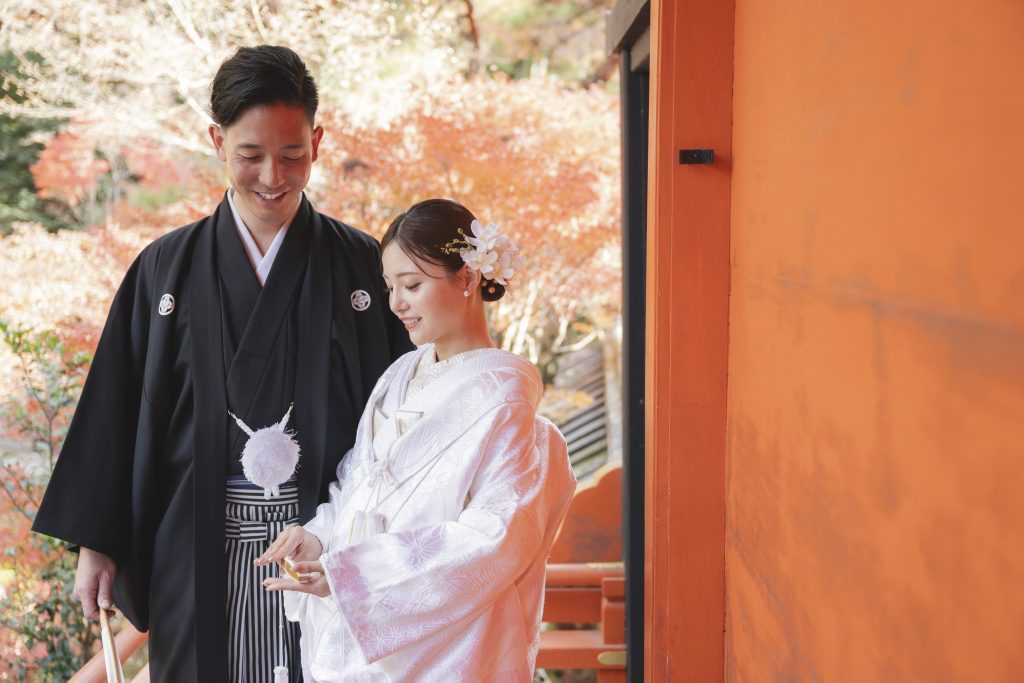 大阪・堺の前撮りフォトスタジオ「ブランフルール」 大阪堺の大仙公園の洋装ロケーション前撮り_2025年12月_京都_毘沙門堂_3