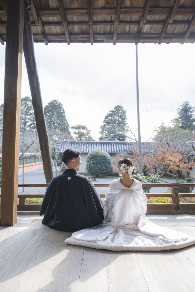 大阪・堺の前撮りフォトスタジオ「ブランフルール」 大阪堺の大仙公園の洋装ロケーション前撮り_2025年12月_京都_毘沙門堂_7