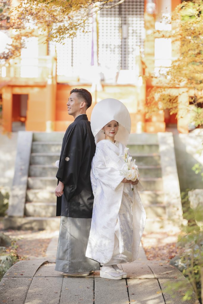 大阪・堺の前撮りフォトスタジオ「ブランフルール」 大阪堺の大仙公園の洋装ロケーション前撮り_2025年12月_京都_毘沙門堂_11