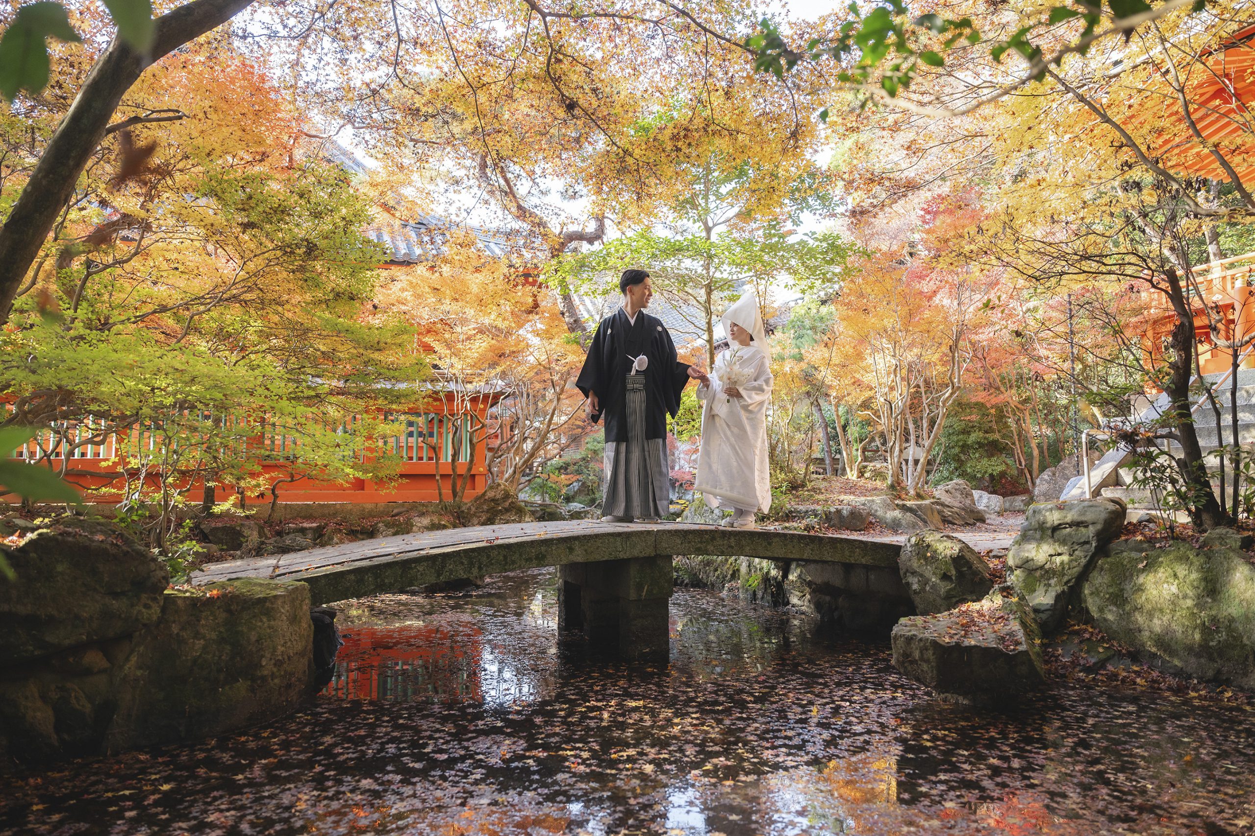 【京都・毘沙門堂】12月初旬の和装前撮り