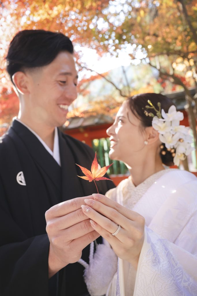 大阪・堺の前撮りフォトスタジオ「ブランフルール」 大阪堺の大仙公園の洋装ロケーション前撮り_2025年12月_京都_毘沙門堂_14