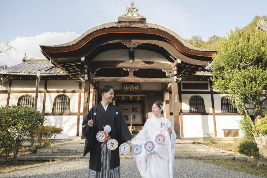 大阪・堺の前撮りフォトスタジオ「ブランフルール」 大阪堺の大仙公園の洋装ロケーション前撮り_2025年12月_京都_毘沙門堂_18