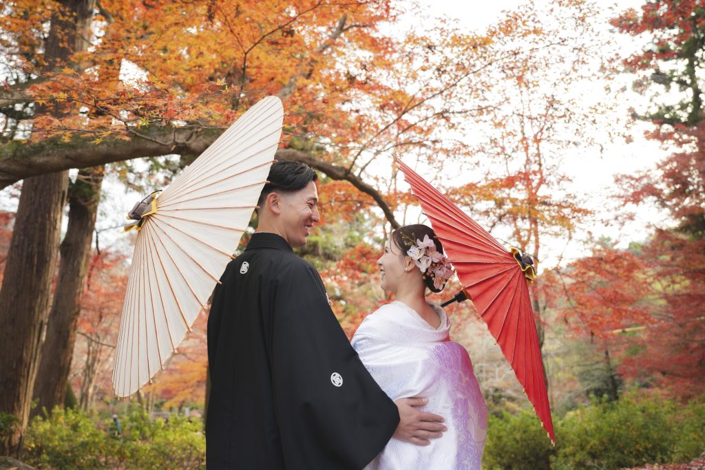 大阪・堺の前撮りフォトスタジオ「ブランフルール」 大阪堺の大仙公園の洋装ロケーション前撮り_2025年12月_京都_毘沙門堂_21