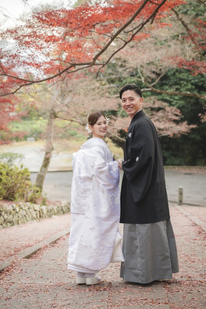 大阪・堺の前撮りフォトスタジオ「ブランフルール」 大阪堺の大仙公園の洋装ロケーション前撮り_2025年12月_京都_毘沙門堂_26